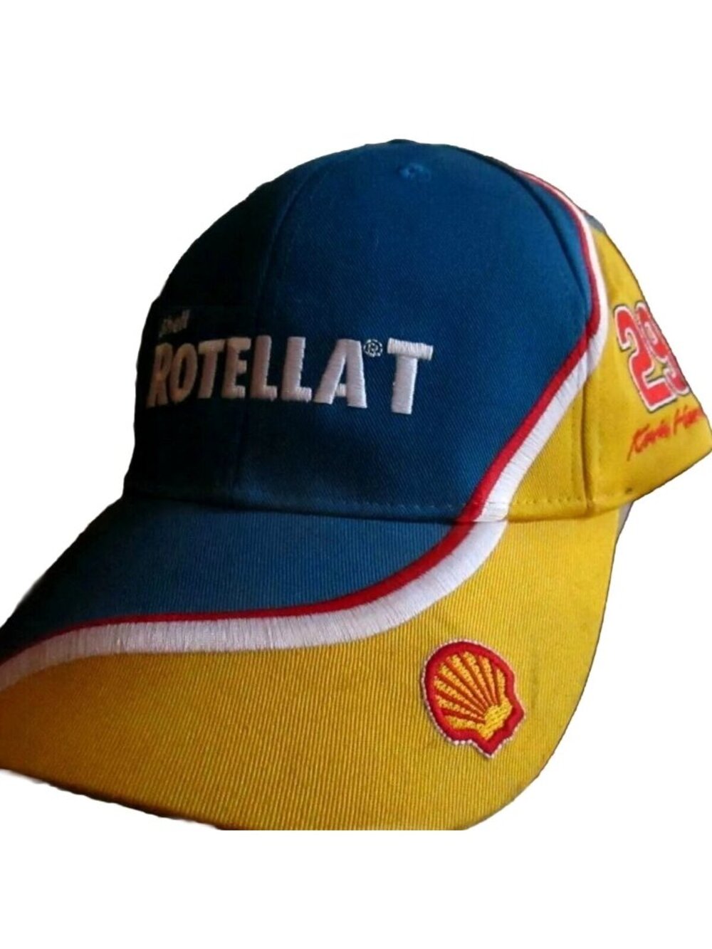 Racing Baseball Hat NASCAR Kevin Harvick # 29 Shell Rotella T Blue & Yellow  RCR